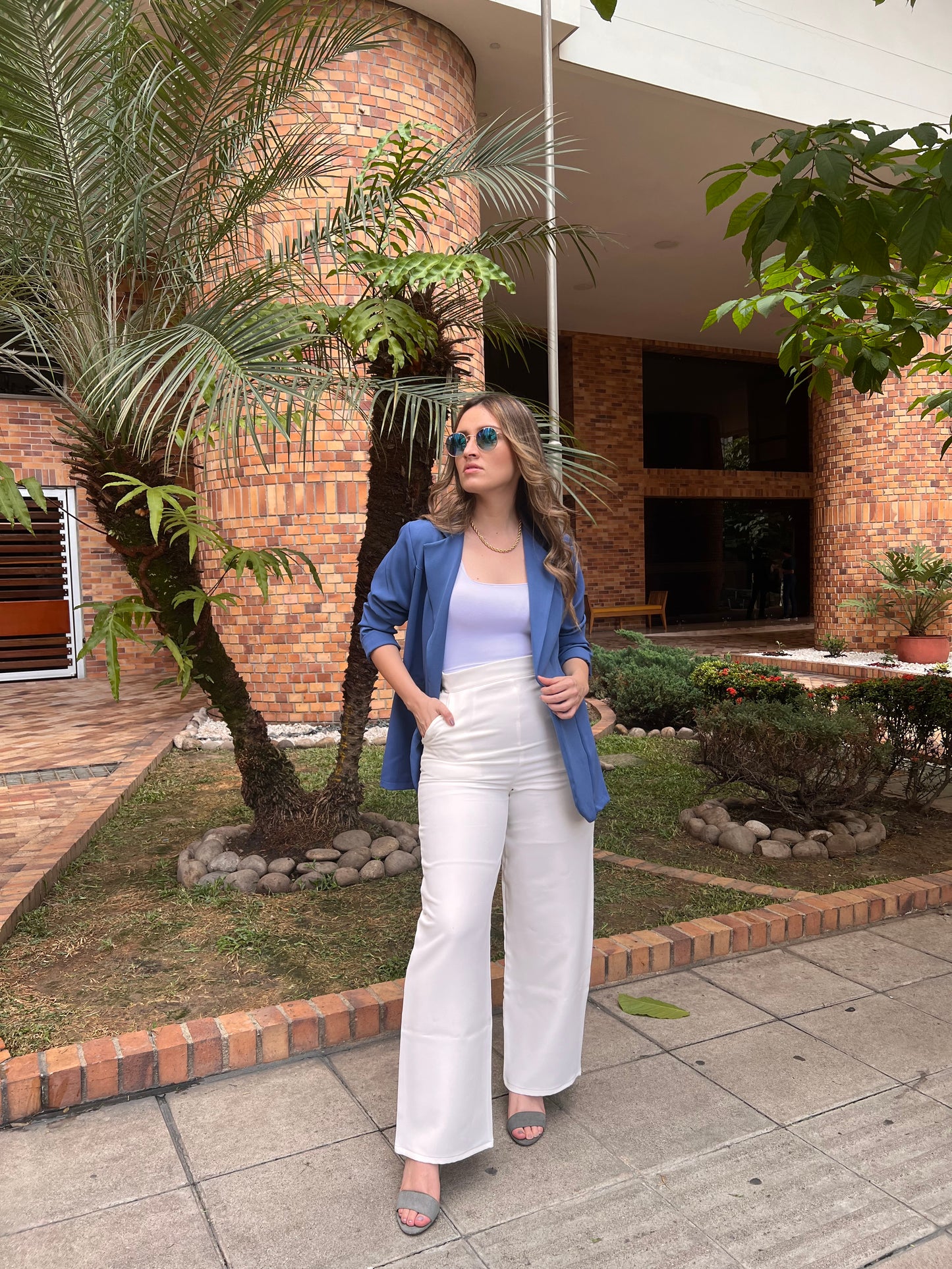 PANTALON PALAZZO BLANCO