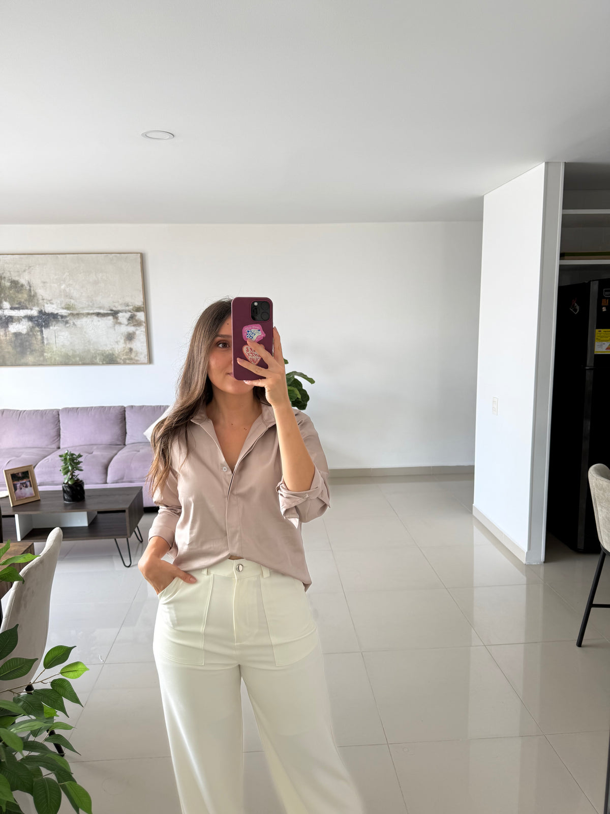 CAMISERA MOLY MOCA - ROSA