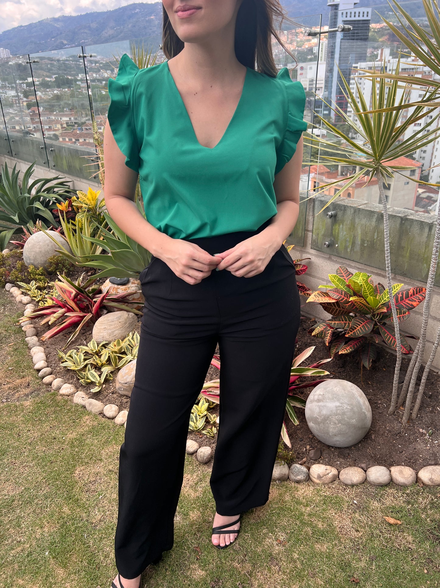 PANTALON PALAZZO NEGRO