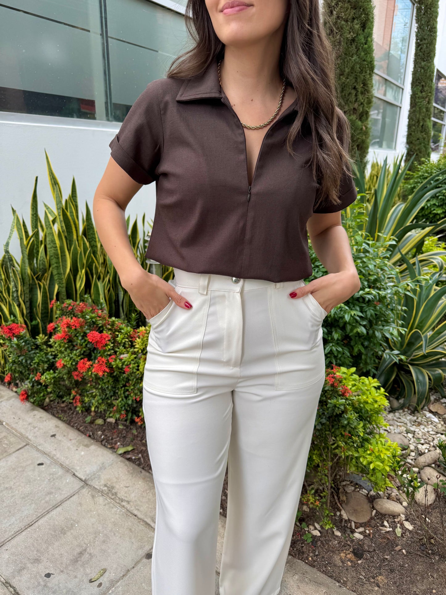 BLUSA JULIETA CAFÉ