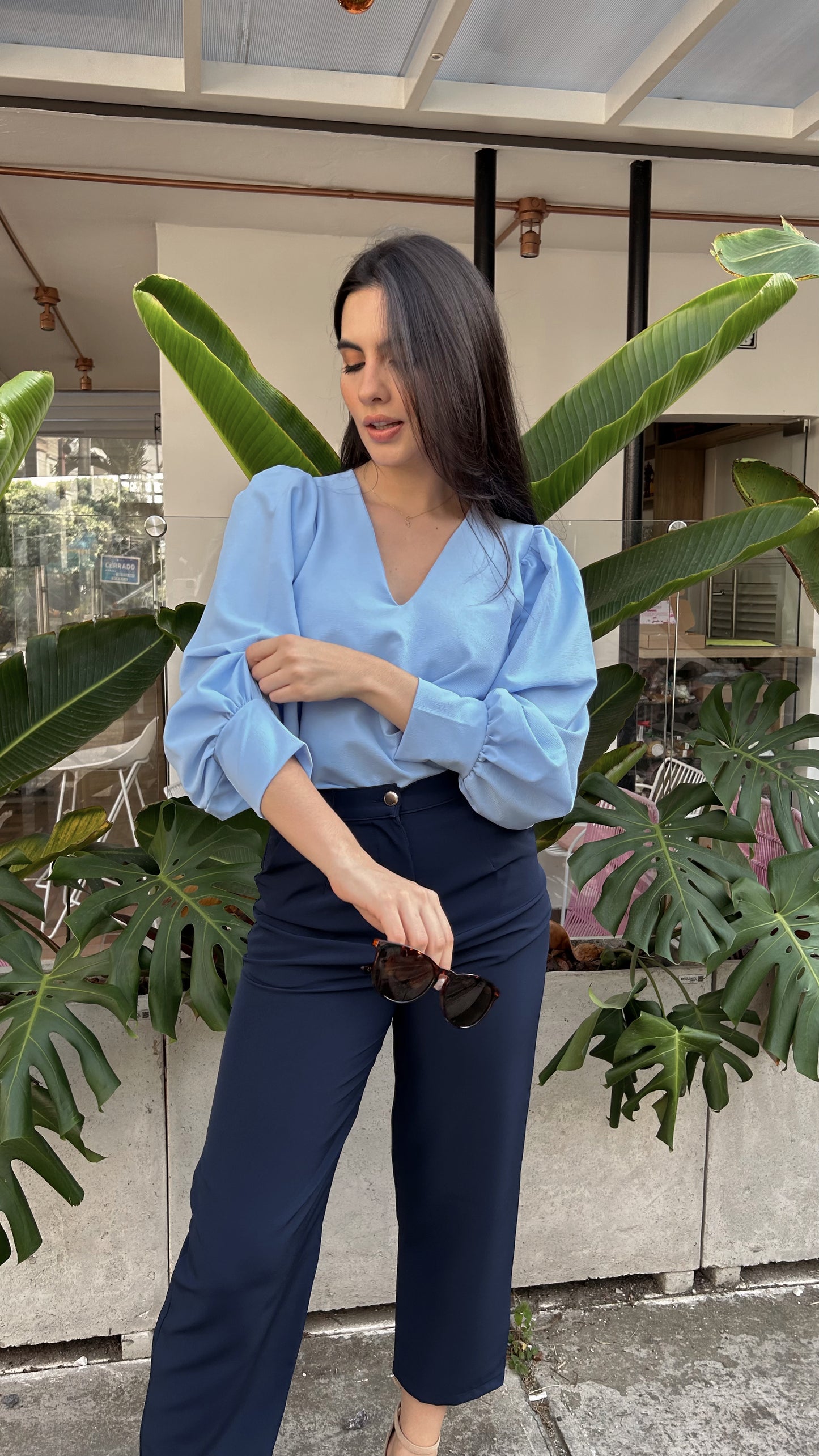 BLUSA EMILIA CELESTE