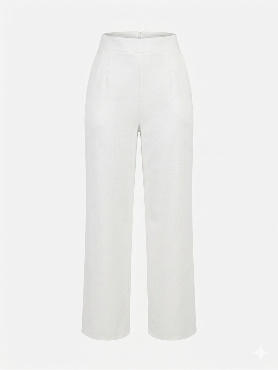 PANTALON PALAZZO BLANCO HUESO