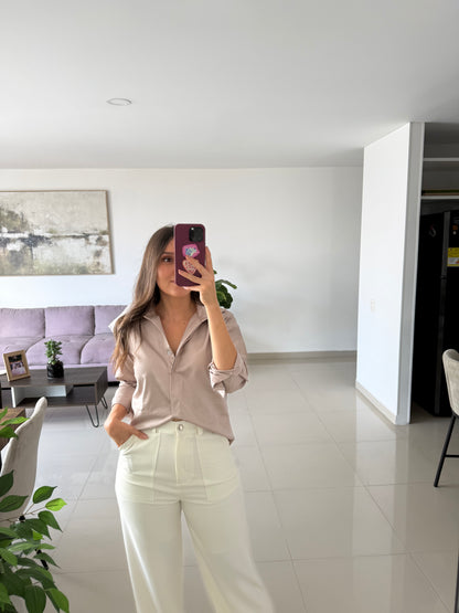 CAMISERA MOLY MOCA - ROSA