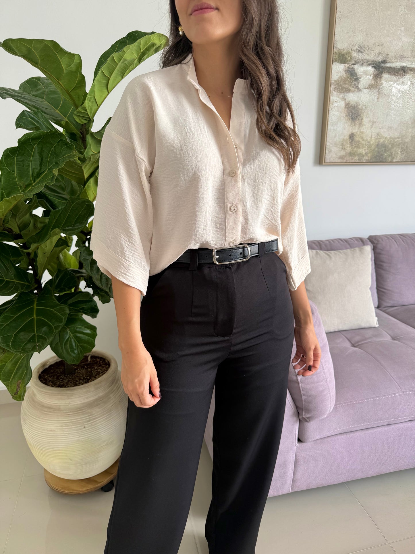 CAMISERA ANNA CREMA