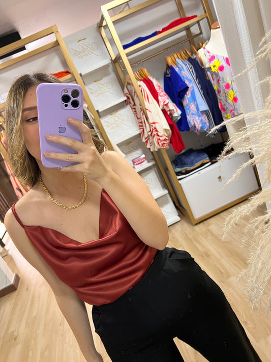 BASICA DRAPEADA TERRACOTA