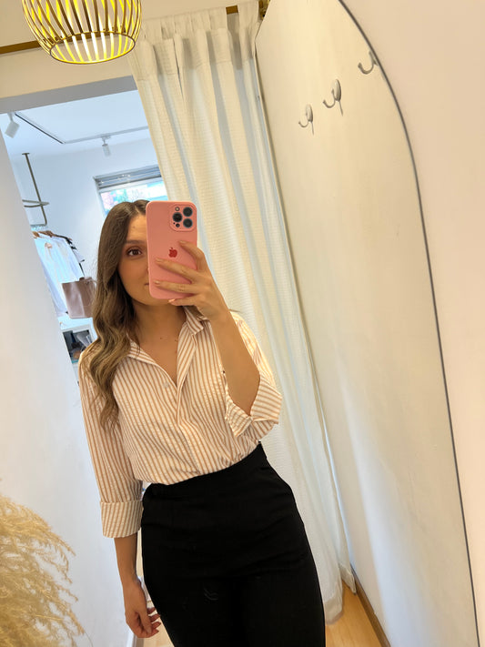 CAMISERA MOLY RAYAS ROSA