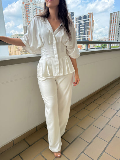 BLUSA AMELIA BLANCO HUESO