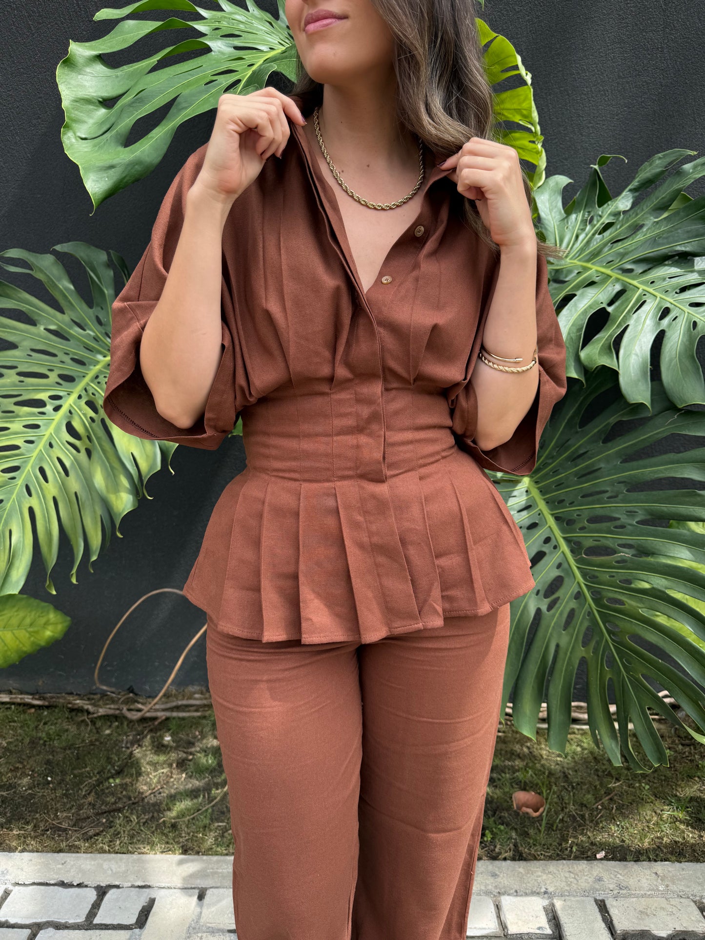 BLUSA AMELIA CHOCOLATE