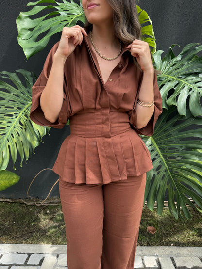 BLUSA AMELIA CHOCOLATE