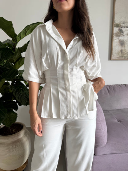 BLUSA AMELIA BLANCO HUESO