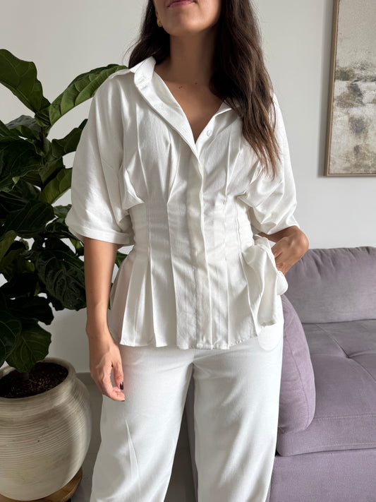 BLUSA AMELIA BLANCO HUESO
