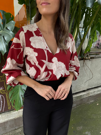 BLUSA EMILIA ESTAMPADA VINOTINTO