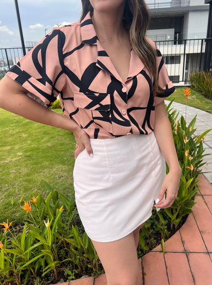 BLUSA SARA DURAZNO NEGRO