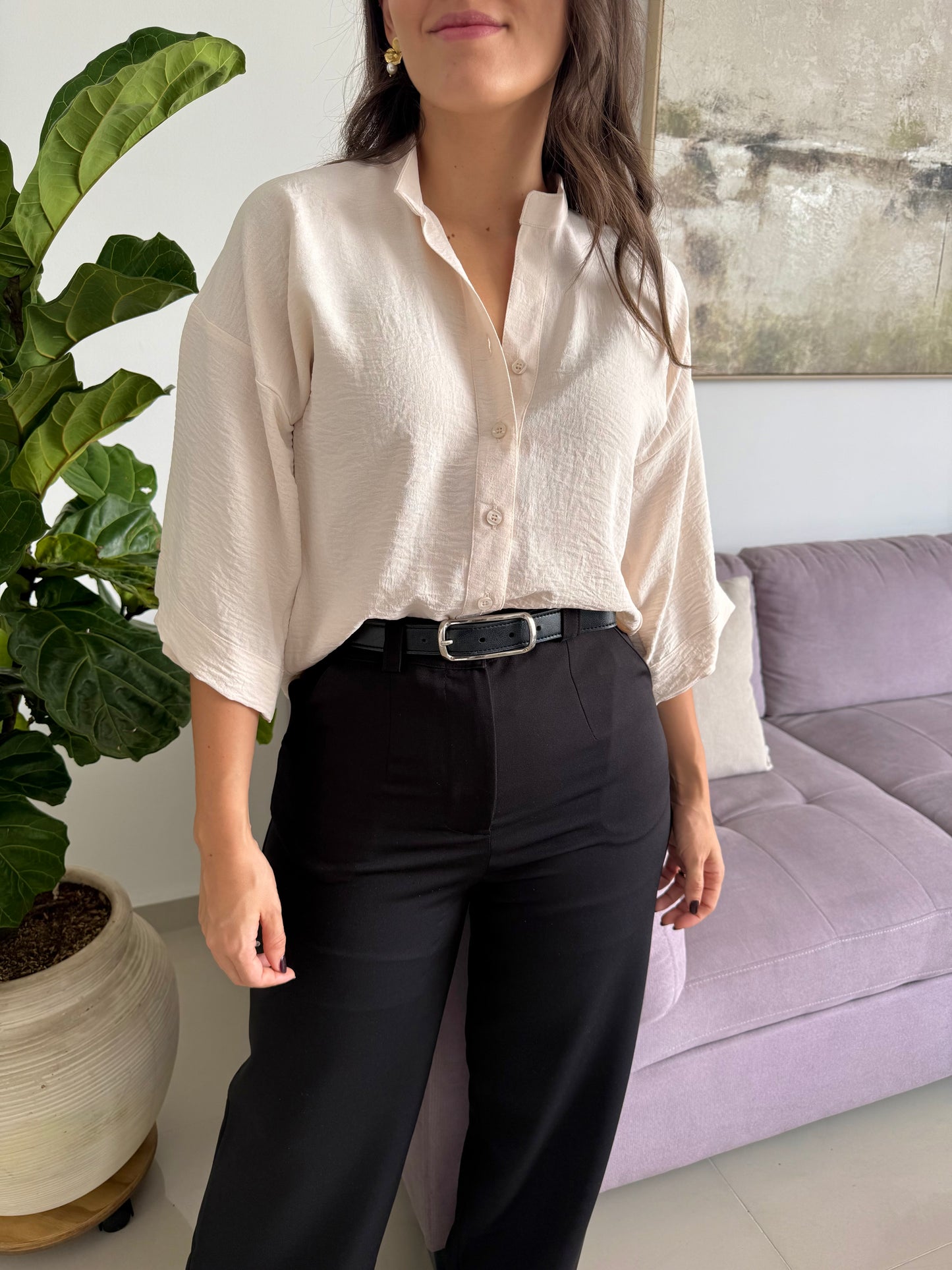 CAMISERA ANNA CREMA