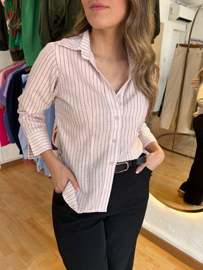 CAMISERA BELÉN LINO RAYAS MOCA