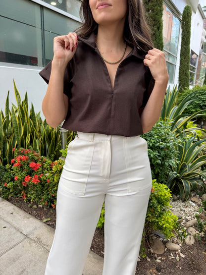 BLUSA JULIETA CAFÉ