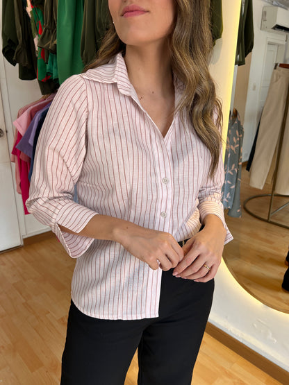 CAMISERA BELÉN LINO RAYAS MOCA