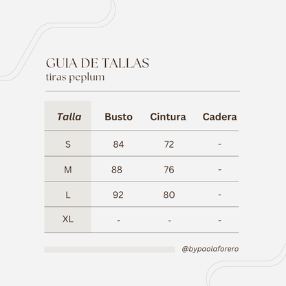 BLUSA PEPLUM BLANCO HUESO