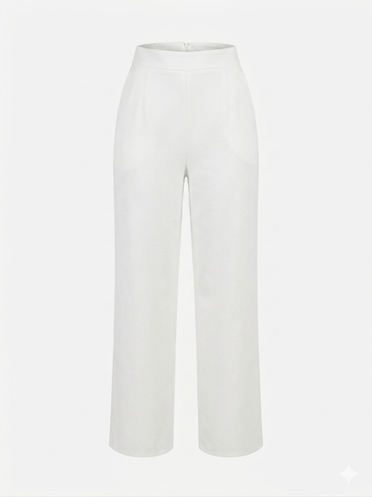 PANTALON PALAZZO BLANCO HUESO